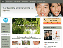 Tablet Screenshot of cosmeticdentistphiladelphia.com